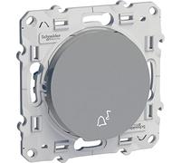 Schneider Electric - Odace - poussoir avec symbole carillon - Alu - 10AX - NO - fixation par vis - S530246