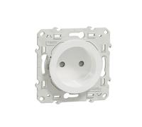 Schneider Electric – Prise de courant 2P Odace S520033 – connexion rapide à vis – Blanc
