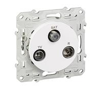 Schneider Electric - Odace, prise TV/FM/SAT Alu, 1 entrée, à vis - S530461