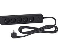 Schneider Electric - Odace - Rallonge multiprises 5 Prises 2P+T - Anthracite - 3m - ST9353B