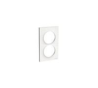 Schneider Electric Plaque Odace Styl 2 postes verticaux blanc entraxe 57 mm S520714