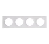 Schneider Electric Odace Styl, plaque Blanc 4 postes horizontaux ou verticaux entraxe 71mm