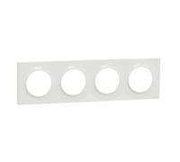 Odace Styl - plaque 4 postes horizontaux ou verticaux entraxe 71mm blanc - SCHNEIDER ELECTRIC - S520708