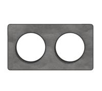 Schneider Electric - Odace Touch, plaque Ardoise avec liseré Anth. 2 postes horiz/vert. entraxe 71mm - S540804V