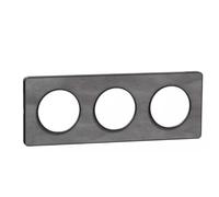 Schneider Electric - Odace Touch, plaque Ardoise avec liseré Anth. 3 postes horiz/vert. entraxe 71mm - S540806V