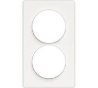 Schneider S520814 Plaque 2 postes verticaux 57mm Odace touch