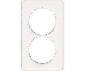 Schneider Electric - Odace Touch, plaque Blanc 2 postes verticaux 57mm - S520814