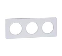 Schneider Electric - Odace Touch, plaque Blanc 3 postes horiz. ou vert. entraxe 71mm - S520806