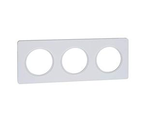 Schneider Electric - Odace Touch, plaque Blanc 3 postes horiz. ou vert. entraxe 71mm - S520806