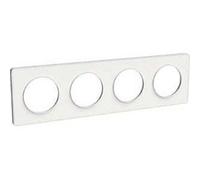 Plaque de finition 4 postes Odace Touch Blanc Schneider