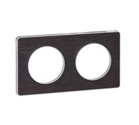 Schneider Electric - Odace Touch, plaque Wenge avec liseré Alu 2 postes horiz. ou vert. entraxe 71mm - S530804P