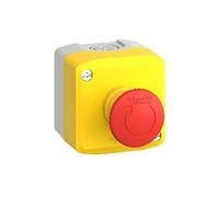 Schneider Electric - Odace, va-et-vient + poussoir, 10 A, Cobalt - S550285 | plastique, déverrouillage rotatif, 1S + 1Ö, jaune, rouge