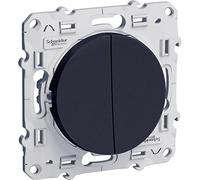 Schneider Electric - Odace, va-et-vient + poussoir Anthracite, 10 A - S540285