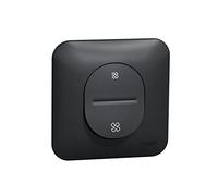 Schneider Electric - Ovalis - Bouton poussoir VMC - 2 vitesses Avec plaque de finition -Anthracite - S460236