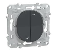 Schneider Electric - Ovalis - interrupteur 2 boutons pour volet roulant- 6AX -Anthracite - S340208
