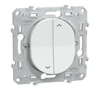 Schneider Electric – Interrupteur 2 boutons Ovalis S320208 pour volet roulant 6AX Blanc