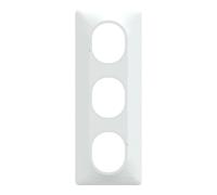 Schneider Electric - Plaque de finition Ovalis S320726 - verticale 3 postes - entraxe 71 mm - Blanc