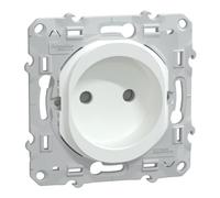 Schneider Electric - Ovalis - prise de courant à puits 2P 16A - bornes vis - Blanc - S320033