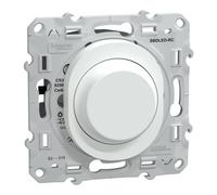 Schneider Electric Variateur de lumière Ovalis S320519 1 poste rotatif universel 2/3 fils Blanc