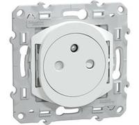 Schneider Electric - Prise double affleurante avec terre 16A Blanc - Odace - Schneider blanc