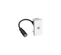 Schneider Electric - Prise jack 3.5mm femelle-preconnectorisee 1 module blanc polaire mécanisme 22x45mm sans support ni plaque ALTIRA