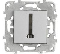 Schneider Electric - Prise téléphone en T simple - aluminium - Unica - Schneider Blanc G