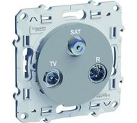 SCHNEIDER ELECTRIC Prise TV Odace aluminium