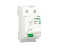 Schneider Electric R9ERC263 Resi9 XE, interrupteur différentiel, 2P - 63A, 30mA, Type AC, embrochable