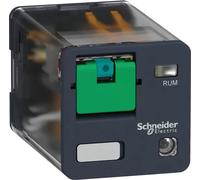 Schneider Electric Relais universel enfichable RUM, 3 W, 10 A, 24 VDC, avec LED, avec bouton test RUMC32BD