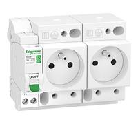 Combiné disjoncteur + double prise de courant embrochables XE SCHNEIDER
