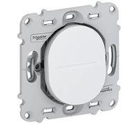 Schneider Electric S261204 Ovalis - interrupteur va et vient - 10AX - fix. par vis - sans plaque de finit.