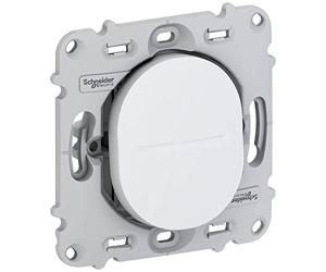 Schneider Electric S261204 Ovalis - interrupteur va et vient - 10AX - fix. par vis - sans plaque de finit.