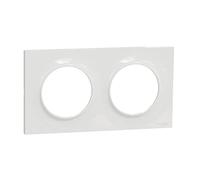 Schneider Electric S520704 Plaque 2 postes Odace Styl Blanc