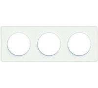 Schneider Electric S520806 Plaque 3 postes Odace Touch Liseré blanc