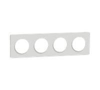 Plaque de finition 4 postes Odace Touch Blanc Schneider