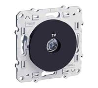 Odace - prise TV simple - anthracite - fixation par vis - SCHNEIDER ELECTRIC - S540445