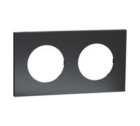 Schneider Electric S912704 Odace M. plaque 2 postes perle noire