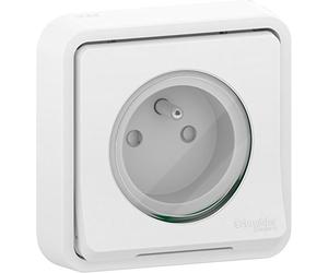 Schneider Electric SC5SHN0212468 Prise de courant 2 pôles+terre Styl mureva encastrée, 250 V, Blanc