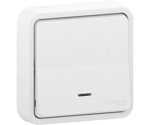 Schneider Electric SC5SHN0212470 Bouton Poussoir Luminaire complet mureva Styl, 250 V, Blanc
