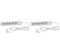 Schneider Electric SC5ST9353W Rallonge multiprises 5 Prises 2P+T Blanche 3m, Blanc (Lot de 2)