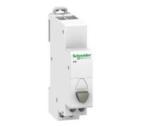 Schneider Electric A9E18032 iPB bouton-poussoir simple gris, Acti9, 1 NO, 20 A, 230VCA, 50/60 Hz, Blanc