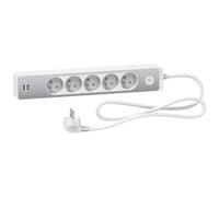 Schneider Electric ST935U1WA Multipr 5P 2USB 1,5m blc/alu