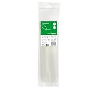 Schneider Electric Thorsman Lot de 100 serre-câbles en polyamide 300 x 3,6 mm, couleur claire, différentes tailles, bords arrondis lisses, super durables, serre-câbles autobloquants pour la gestion