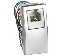 Schneider electric u3.491.30 prise téléphone RJ12 6, contacts, aluminium
