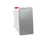 Schneider Electric - Unica - bouton-poussoir NO - 10A - connex rapide - 1 mod - Alu - méca seul - NU310630