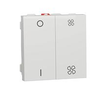 Schneider Electric - Unica - commande VMC - ON/OFF + 2 vitesses - 10A - 2 mod - Blanc - méca seul - NU321418
