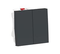 Double va-et-vient Unica - 2 modules - 10AX - Anthracite