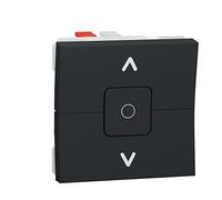 Schneider Electric - Unica - interrupteur volet-roulant - 3 touches - 6A - 2 mod - Anthra - méca seul - NU320854
