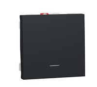 Schneider Electric - Unica - poussoir lumineux (localisation) - 10A - 2 mod - Anthracite - méca seul - NU320654N