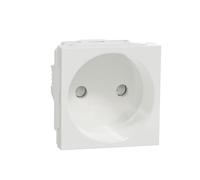 Schneider Electric - Unica - prise 2P - bornier à vis - 2 mod - Blanc - méca seul - NU303318